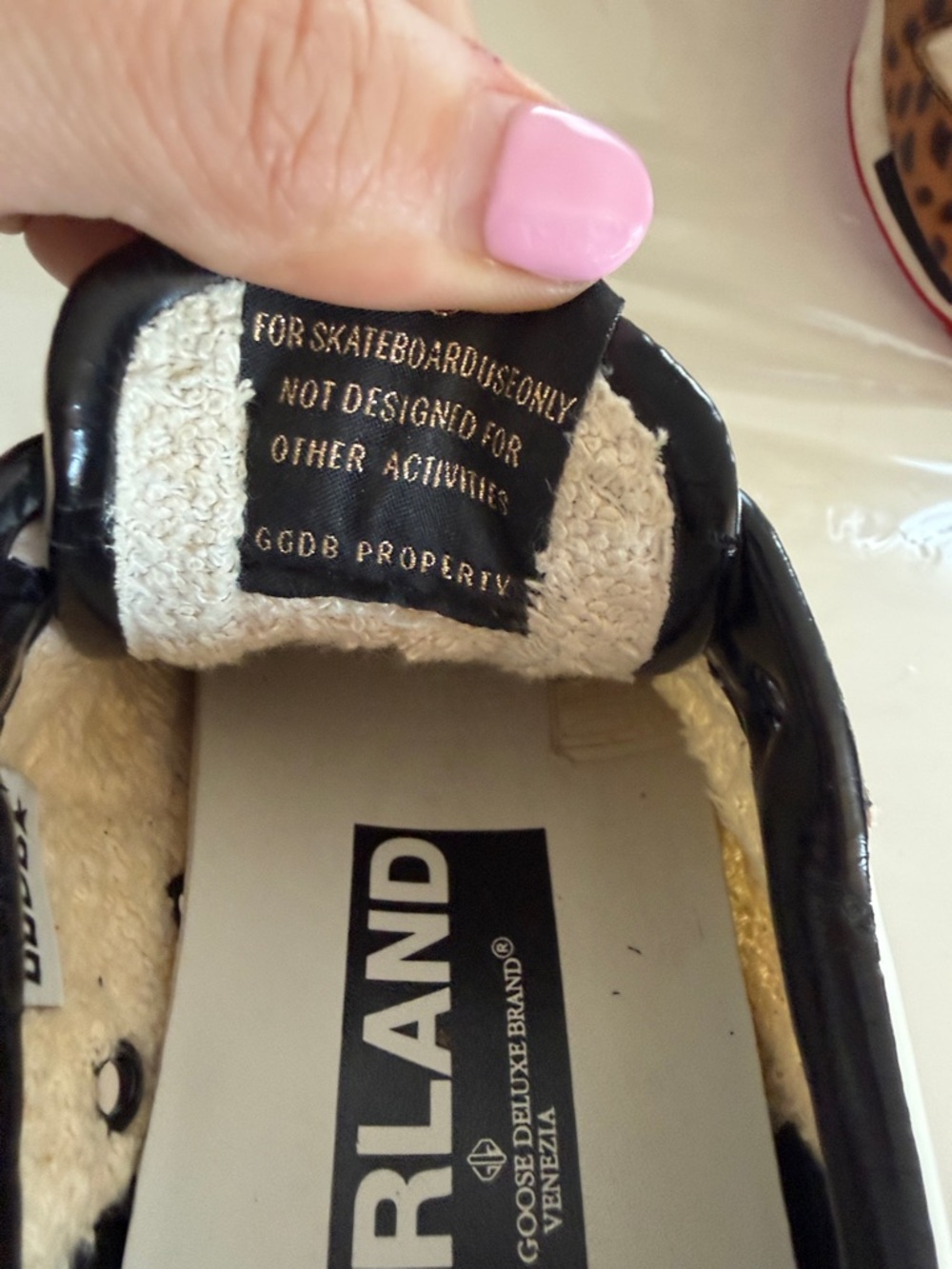 Golden Goose Starland Terrycloth, Nylon & Leather Leopard Print Low-Top Sneakers - Picture 8 of 13